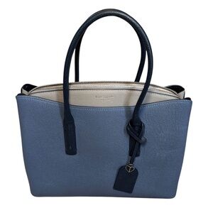 Kate Spade Margaux Satchel Blue Leather‎ Top Handle Purse Bag